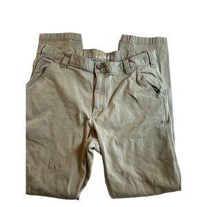 Carhartt Men's 38x32 Khaki Jeans Imperfections